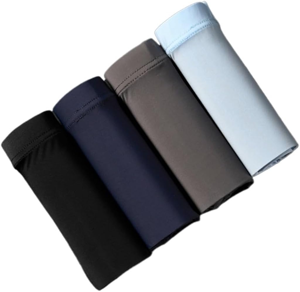 HBJWOV Men's Ice Mask Pants Traceless Thin Punch Die Four Corner Pants