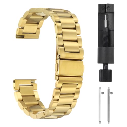 Fermoir papillon et dégagement rapide pour ce bracelet de montre durable