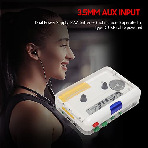 Kiboule TON010S Cassete portátil para MP3 Player Mini USB Tape Player Conversor de MP3 com 3.5mm AUX