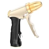 Qxiaozhan Garden Hose Nozzle Heavy Duty, Metal Hose Sprayer Nozzle with High Pressure, Adjustable Spray Patterns, 3/4" Thread, Suit for Lawn Care, Watering Plants, Car, Pet, Outdoor