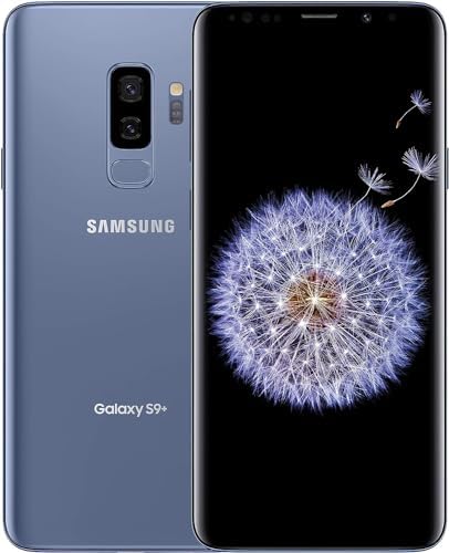 Samsung Galaxy S9 Plus, 64GB, Coral Blue - Unlocked (Renewed)