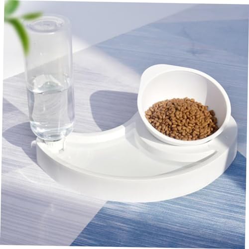 minkissy Hundefutter und Wassernapf Haustiernapf katzenfutter wassernapf Wasserkühler Pets Haustiere Pet Slow Feeder Napf Futternapf für Hunde Fressnapf Katzennapf Weiß