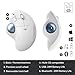 Logitech ERGO M575 Wireless Trackball Mouse - Easy thumb control, precision and smooth tracking, ergonomic comfort design, for Windows, PC and Mac with Bluetooth and USB capabilities - Off White