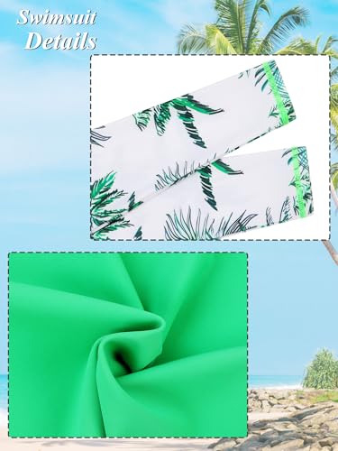 Image of BAOHULU Girls Rash Guard Swimsuit 2 Pieces Long Sleeve Bathing Suit UPF 50+ Quick Dry Beach Swimwear Size 3-14 Years