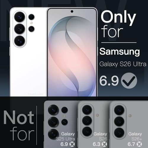 Image of JETech Magnetic Slim Cover Case for Samsung Galaxy S26 Ultra, Compatible with MagSafe, Camera Lens Full Protection, Ultra-Thin Lightweight Clear Minimalist Protective Phone Cover (Clear)