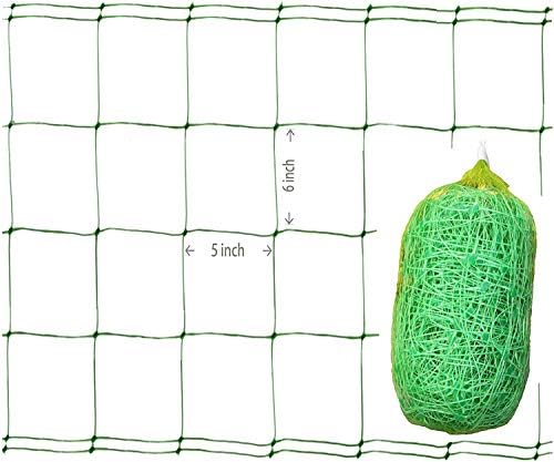 LAVZAN 5X13FT/2Rolls Plant Trellis Netting Heavy-Duty Polypropylene Netting for Vine Plant Climbing Netting Plant Support Netting