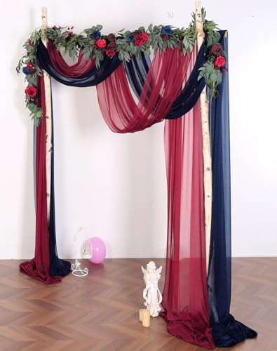 2 Paneles Tela Vaporosa 30ft para Arco de Boda miniatura 3