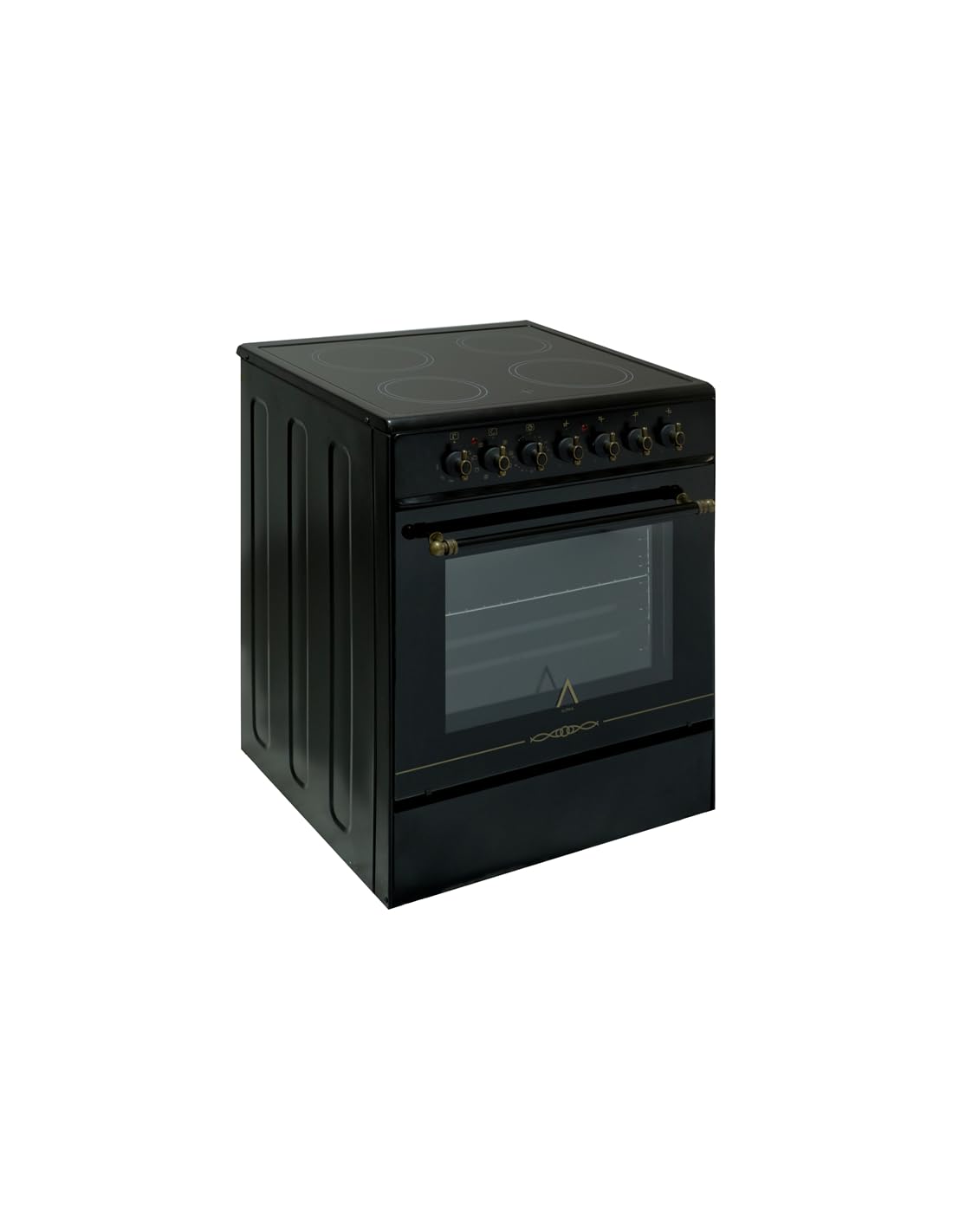 ALPHA Cocina Eléctrica VULCANO ZEUS GOLD, Vitrocerámica, Horno 8 Funciones