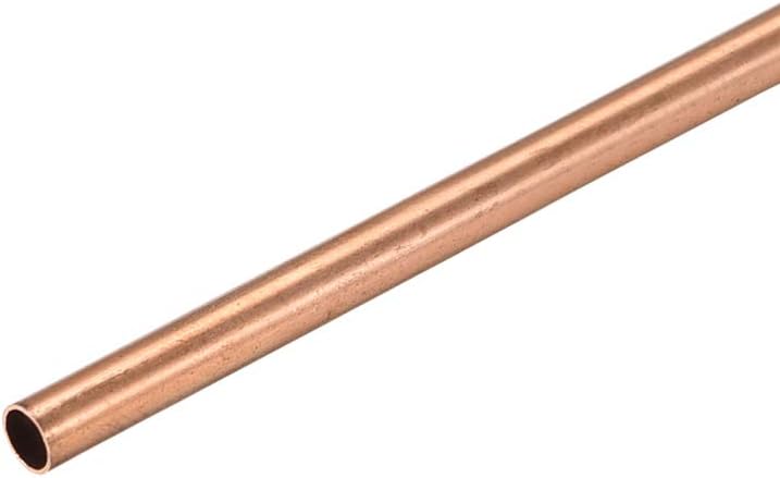 Copper Round Tube, 3mm OD 0.2mm Wall Thickness 300mm Long Straight Pipe Tubing