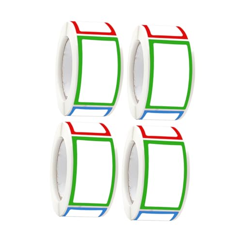 jojofuny Etiquetas Adhesivas para Nombres 4 Piezas Etiquetas Rectangulares Autoadhesivas para Organizar y Clasificar Recipientes de Cocina para Recipientes Reutilizables y Fáciles de