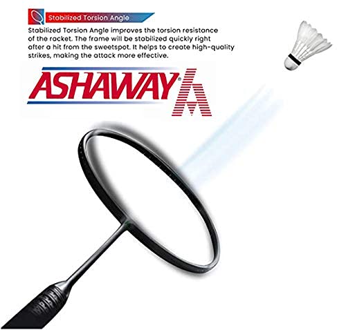 Image of Ashaway Vex Striker 100 Badminton Racket | Unstrung | 84g | Up to 28 LBS | Head Light (Black)
