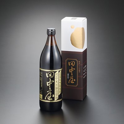 田中屋・純正濃口醤油 900ml 箱入り「天然醸造、無添加にこだわるのは、それがおいしいから。おいしくなければ意味がない」