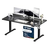Devoko Bureau Assis Debout Électrique 160 x 60 cm, Standing Desk Noir - 1