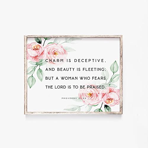 Alida Store Proverbs 31:30 Charm Is Deceptive 31 Woman Worship