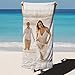 Produktbild CUDIYST Personalisiert Foto-Strandtuch Mikrofaser-Strandtuch schnell trocknendes mit Bildern und Text weich und bequem - geeignet für Fitness, Schwimmen, Camping, Meer (1 Foto)