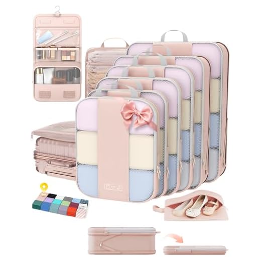 10 Set Compression Packing Cubes for Travel