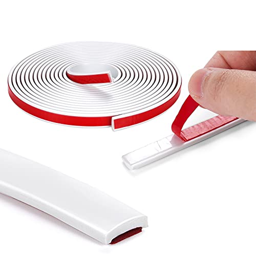 Selbstklebende Zierleiste, für Fliesenkanten, abziehen und aufkleben, flexibler Besatz für Eckdekoration (weiß)