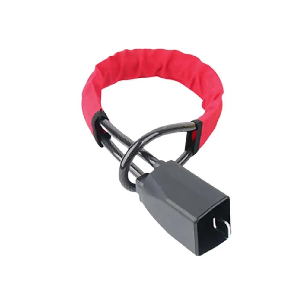 Cvndts A Steering Wheel Lock Car Steering Wheel Nti-Theft Lock Seat Belt Buckle Retractable Steel Cable Seat Belt Lock(A)