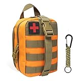 【Ouverture Rapide】La poignée supérieure et la bande velcro associée facilitent la réalisation des premiers soins rapides. Cette pochette est fabriquée en tissu oxford militaire imperméable 800D solide et durable, avec double couture robuste, sangles Molle résistantes et d'une fermeture éclair lisse.