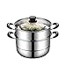 Vaporera Universal de Acero Inoxidable con Tapa, Vaporera Multiusos de Acero Inoxidable con Tapa Utensilios de Cocina
