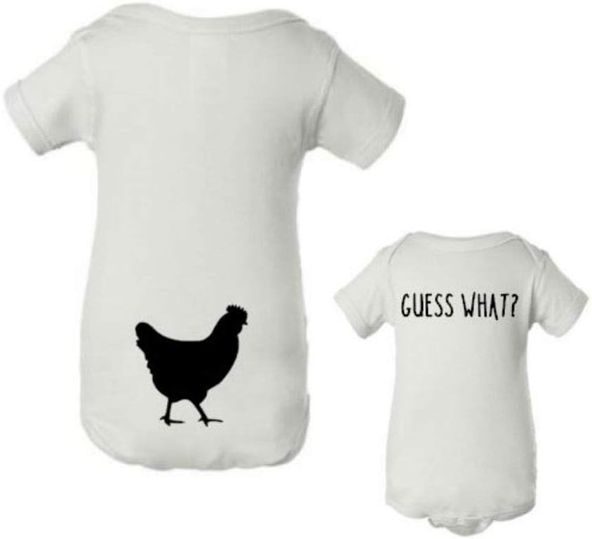 Guess What Chicken Butt/Funny Baby Onesie/Unisex Newborn Bodysuit