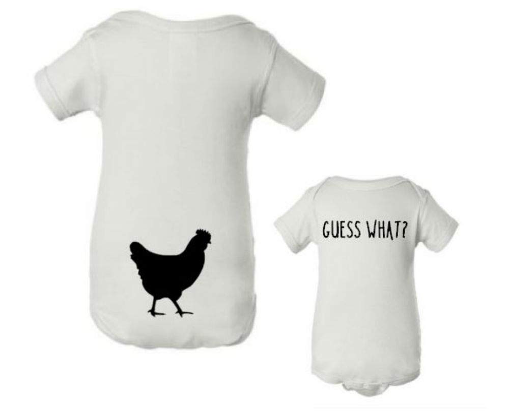 Guess What Chicken Butt/Funny Baby Onesie/Unisex Newborn Bodysuit
