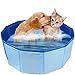 犬 プール ペット用バスグッズ バスプール バスタブ 折り畳み PVC複合素材 耐摩 防水 底面水抜き栓付き 夏 猫 小型犬 中型犬 お風呂ために 屋内屋外用 60cm*20cm