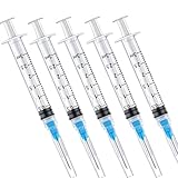 5 Pack 3ml 23 Gauge - Luer Lock 1ml 2.5ml 3ml 5ml 10ml 20ml with 25Ga, 23Ga, 22Ga, 21Ga, 18Ga Lab Consumables(Individually Sealed Wrapped)