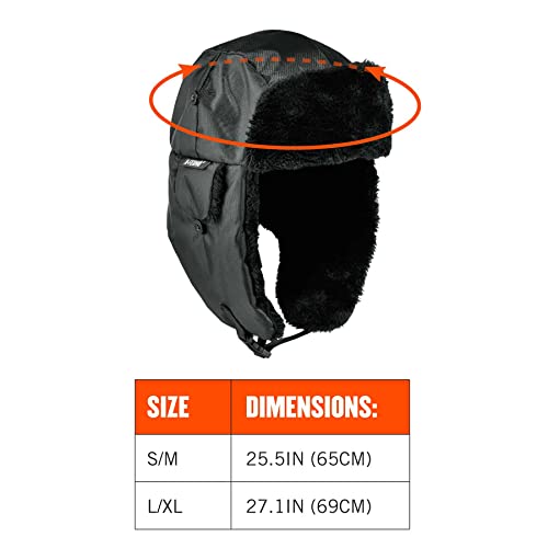 Ergodyne Standard Zipper Trapper Hat + Universal Bump Cap, Black, L/Xl Kit #TOP6