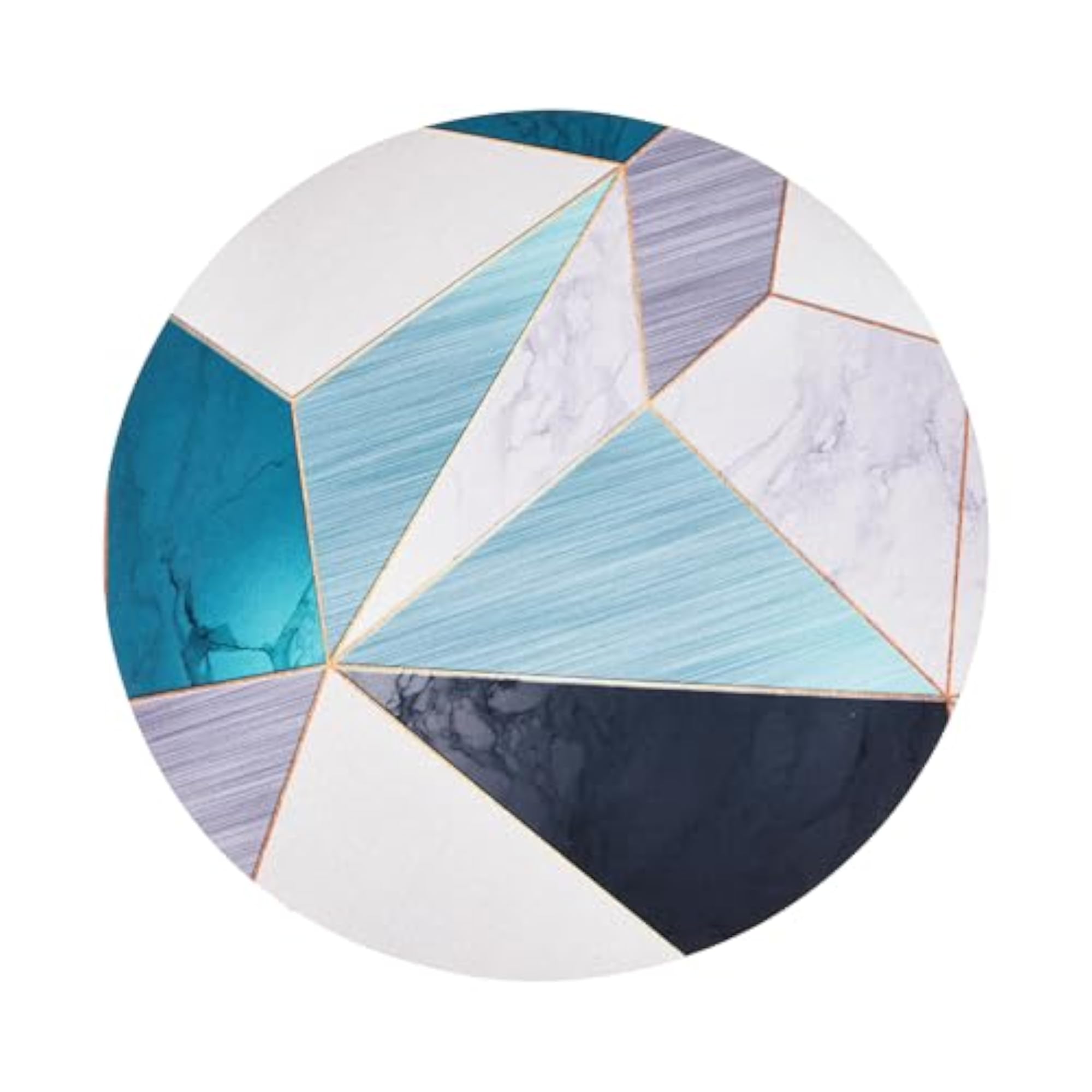 Round Anti-Skid Bath Mat, Super Absorbent Rubber Mat