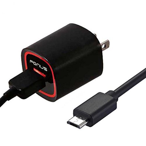 18W USB Adaptive Fast Home Charger 6ft Cable Adapter Wall Travel AC Power Smart Detect Long Data Cord [Black] for Verizon LG G2 - Verizon LG G3 - Verizon LG G4 - Verizon LG K20 V