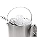 Insulated Stainless Steel Ice Bucket with Scoop, Lid and Handle (6.6 x 7.5 in)