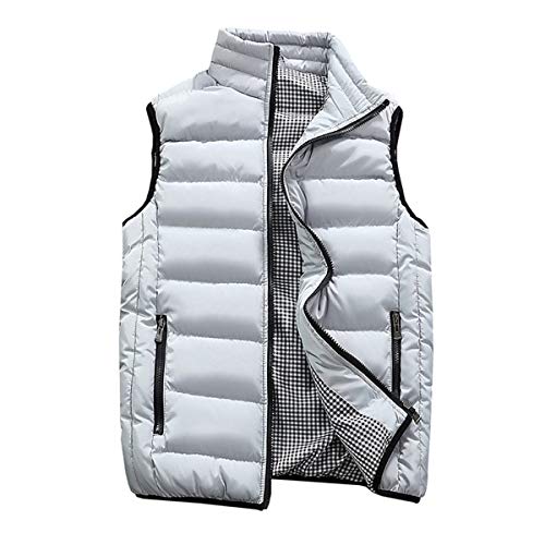 Image of Men's Outdoor Casual Stand Collar Outwear Padded Vest Coats