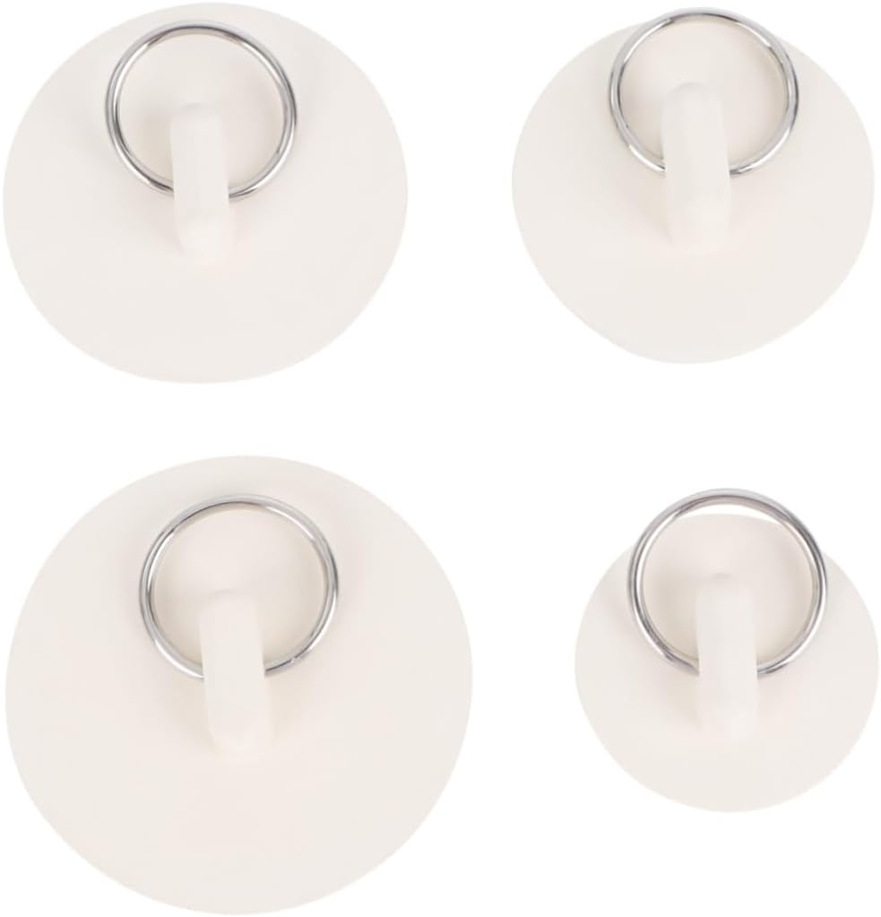 4pcs Simple Sink Stopper Drain Plugs for Kitchen Bathroom Bathtub Easy to Replace and Clean