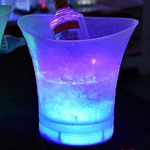Wijndrink ijsemmers, 5L LED IJsemmer, waterdichte champagne bierdrank ijsblokjes for grote capaciteit for feest/huis/bar