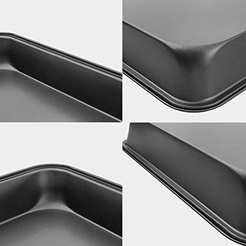 STARVAST Non Stick Oven Baking Trays, 3 Pieces Carbon Steel (PFOA Free) Roasting Tins Pans - Black - Image 6
