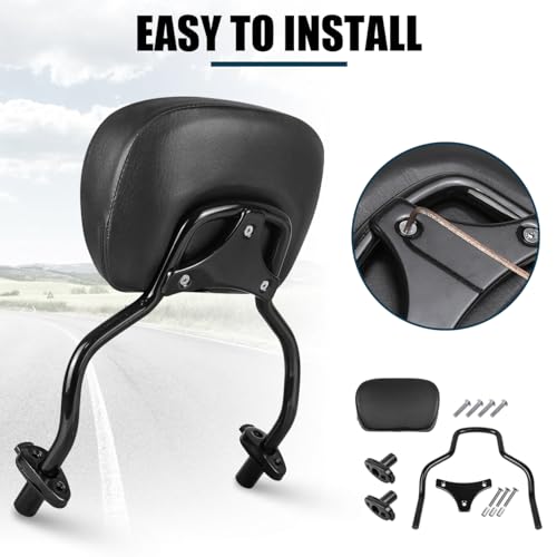 DSISIMO Motorcycle Passenger Backrest Sissy Bar Compatible with for Harley FLRT Freewheeler 2015-2025 Road Glide 3 FLTRT 2023-2025 Detachable Rear Sissy Bar Backrest