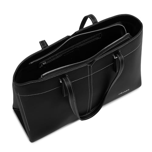 Image of Miraggio Isadora 13 Inch Laptop Tote Bag For Women Office Use | Office Tote Bag With Padded Laptop Sleeve And Zipper Closure | Stylish Totes