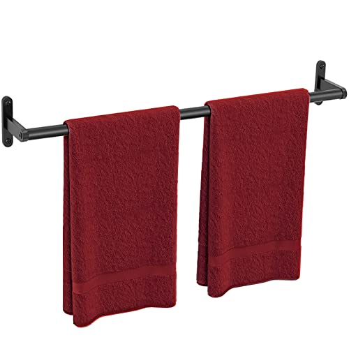 Gizozo 24 Inch Matte Black Towel Bar For Bathroom, Sturdy Wall Mounted Towel Racks For Bathroom Rustproof Stainless Steel Dish Cloth Hand Towel Holder For Bath Vanity Kitchen Door Shower Accessories #TOP14