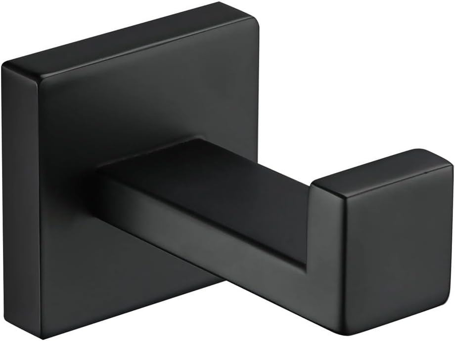 Bathroom Accessories Bathroom Hardware Set Black Robe Hook Towel Rail Bar Rack Bar Paper Holder Shelf(Robe Hook)