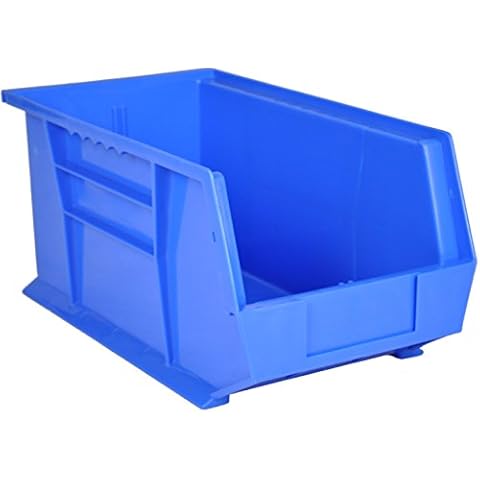 Pack of 10 x Rhino Tuff Bin40 Plastic Storage Parts Bins - Stacking Component Box Ideal for Garage Workshop or Warehouse Shelving Bin Cover