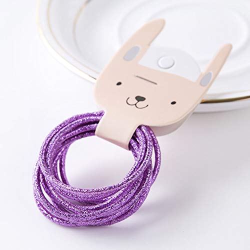 Lovef 200Pcs Glitter Multi-Color Hair Elastics Hair Ties No Crease Ponytail Holders No Metal 5Mm Hair Band Ties For Girls Ladies Hair Ring Hair Band #TOP3