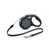 flexi . Roll-Leine Design, Seil 5 m für Hunde bis Maximal 12 kg, S, blau