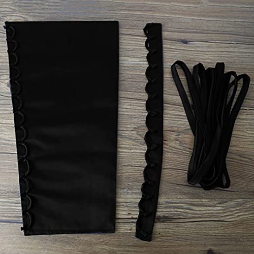 Ci-One Satin Corset Kits Zipper Replacement Wedding Gown Back Lace Webbing Diy Craft Wedding Dress Accessories Materials Set Black,16In #TOP1