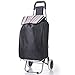 Price comparison product image Hoppa Expandable Lightweight 2 Wheel Large Capacity Shopper Luggage Cart Shopping Trolley, 51L, Black
