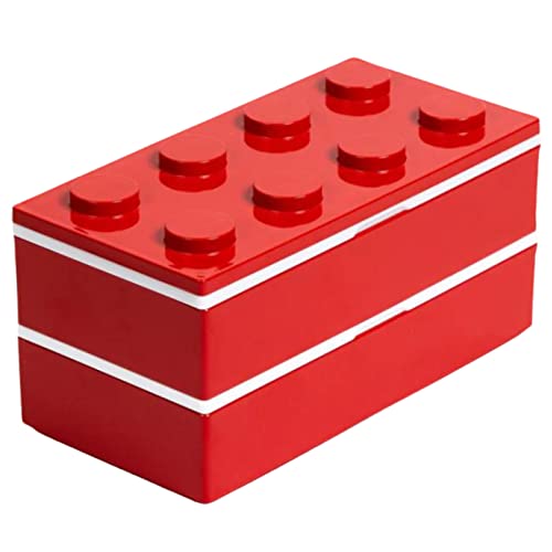 Prime Nakamura Block-Shaped Bento Box Made in Japan (Red)