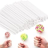 BondEron 100 Stück Papierstäbchen 150x3.5mm – Cake Pop Stiele, Lollipop...