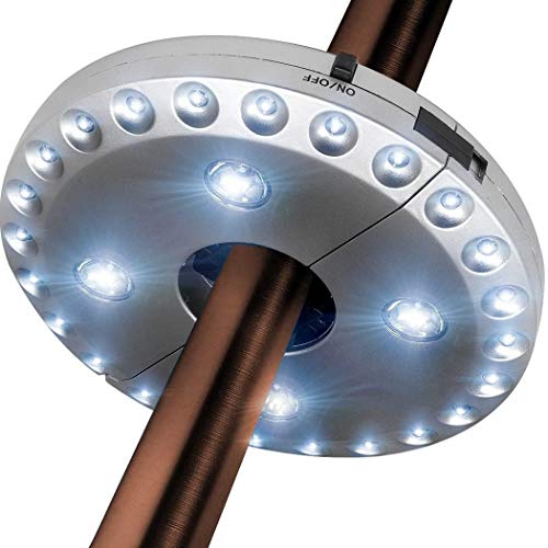 2 Riuty Patio Umbrella Light Cordless Umbrella Pole Light For Patio Umbrellas Camping Tents Or Outdoor Use 28 Led Lights Umbrella Lights