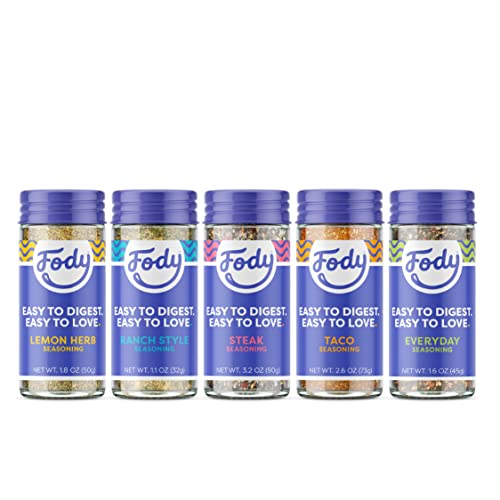 Fody Foods Variety Seasoning Pack, Flavorful Grilling Seasoning, Low Fodmap Certified, Gut & Ibs Friendly, Pack Of 5 #TOP3