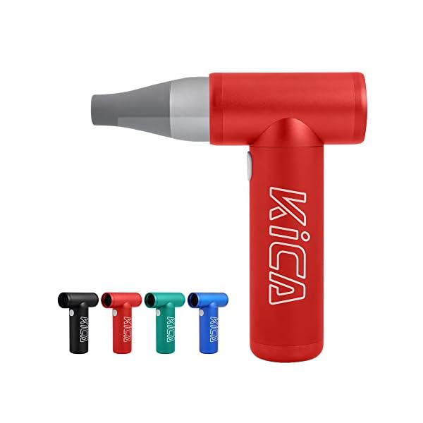 KiCA-JetFan-KC1-Compressed-Air-Replacement-Air-Duster-Blower86000-RPM-Electric-Air-Can-for-ComputerKeyboard-CleaningHair-DryingCampingOutdoorsCarRecharge-Battery10WFast-Charging4-SpeedRED